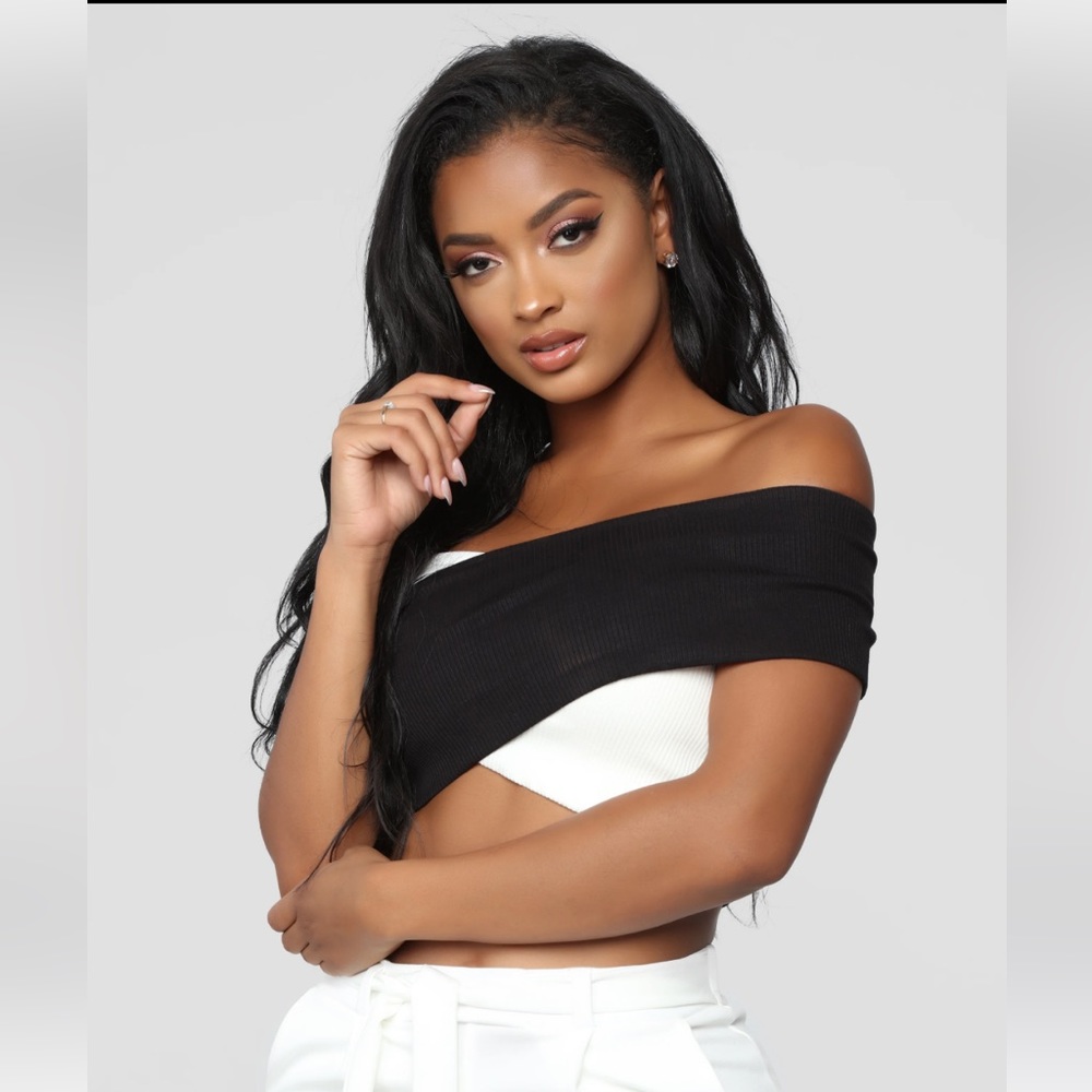 Fashion Nova When We Love Crop Top Medium NWT Multicolor Boho Festival